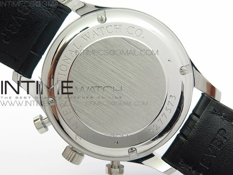 Portuguese IW371491 ZF V3 1:1 Best Edition SS Blue dial on Black Leather Strap A79350