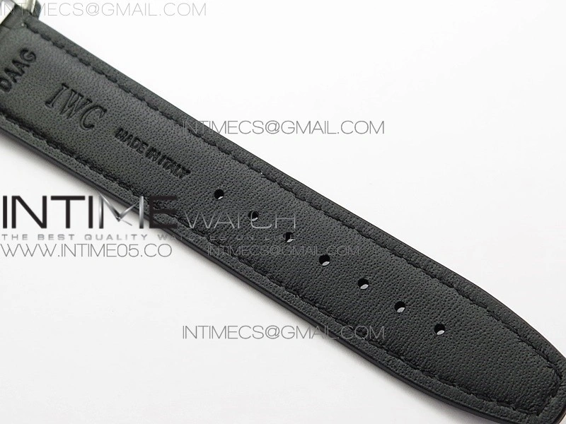 Portuguese IW371606 ZF V3 1:1 Best Edition SS Blue Dial on Black Leather Strap A96355