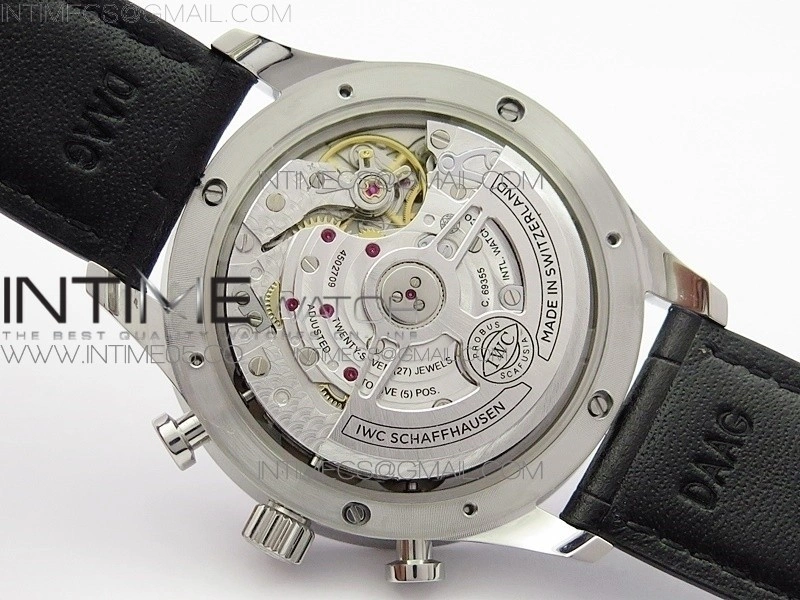 Portuguese IW371606 ZF V3 1:1 Best Edition SS Blue Dial on Black Leather Strap A96355