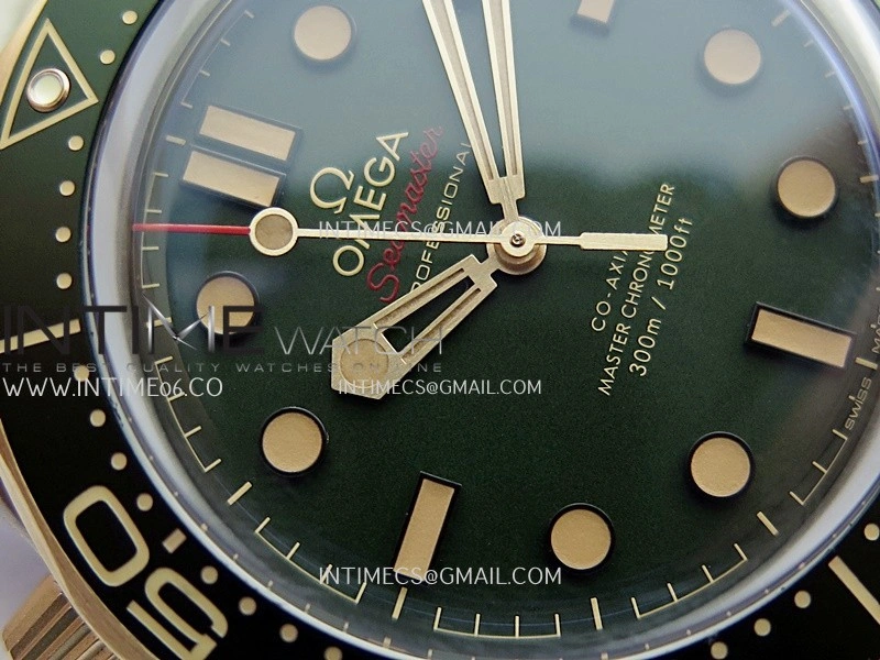 Seamaster 300M Diver Titanium Bronze Gold ORF 1:1 Green Dial On Titanium Mesh Bracelet Asian Super Clone 8806