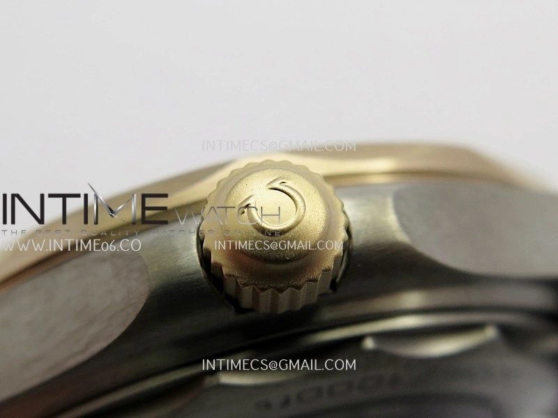 Seamaster 300M Diver Titanium Bronze Gold ORF 1:1 Green Dial On Titanium Mesh Bracelet Asian Super Clone 8806