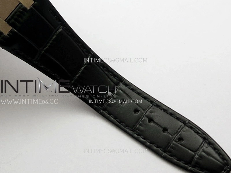 Royal Oak 41mm 15500 RG APSF Free Sprung 1:1 Best Edition Black Textured Dial On Black Leather Strap Super Clone A4302