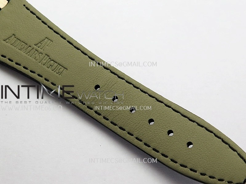 Royal Oak 41mm 15500 RG APSF Free Sprung 1:1 Best Edition Black Textured Dial On Black Leather Strap Super Clone A4302
