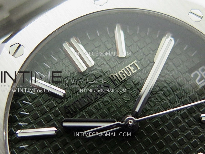Royal Oak 41mm 15510 Free Sprung SS APSF 1:1 Best Edition Black Textured Dial On SS Bracelet Super Clone A4302