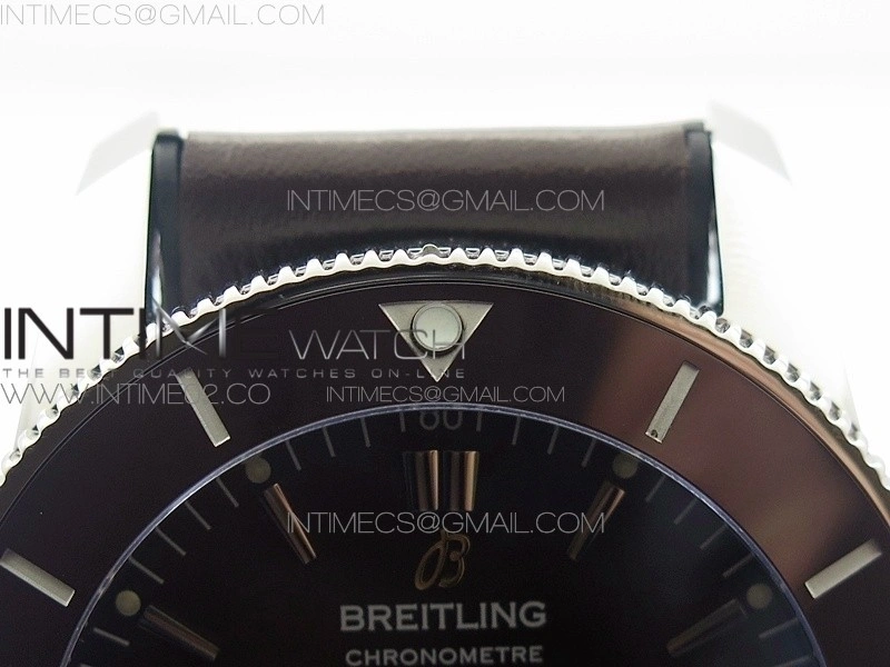 Super Ocean Heritage Brown Ceramic Bezel SS Brown Dial on Brown Gummy Strap A2824