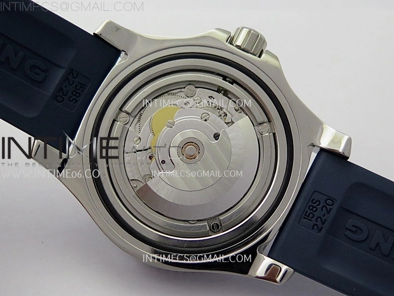 SuperOcean Automatic 46mm TF 1:1 Best Edition Blue Dial on Blue Rubber Strap A2824