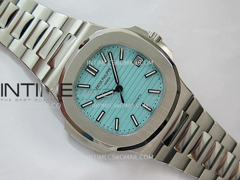 Nautilus 5711 3KF 1:1 Best Edition Tiffany Blue Dial on SS Bracelet A324 Super Clone V2