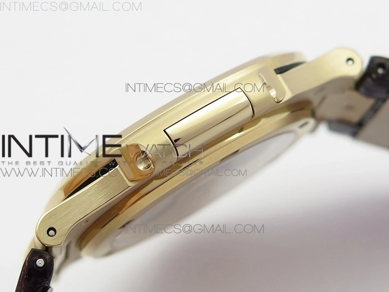 Nautilus 5711 1R PPF V4 1:1 Best Edition White Textured Dial on Brown Leater Strap 324CS