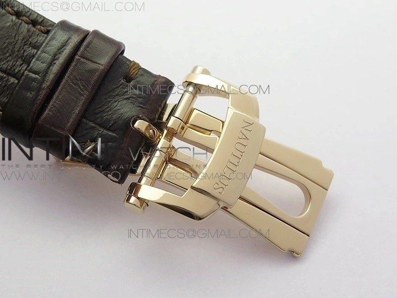 Nautilus 5711 1R PPF V4 1:1 Best Edition White Textured Dial on Brown Leater Strap 324CS