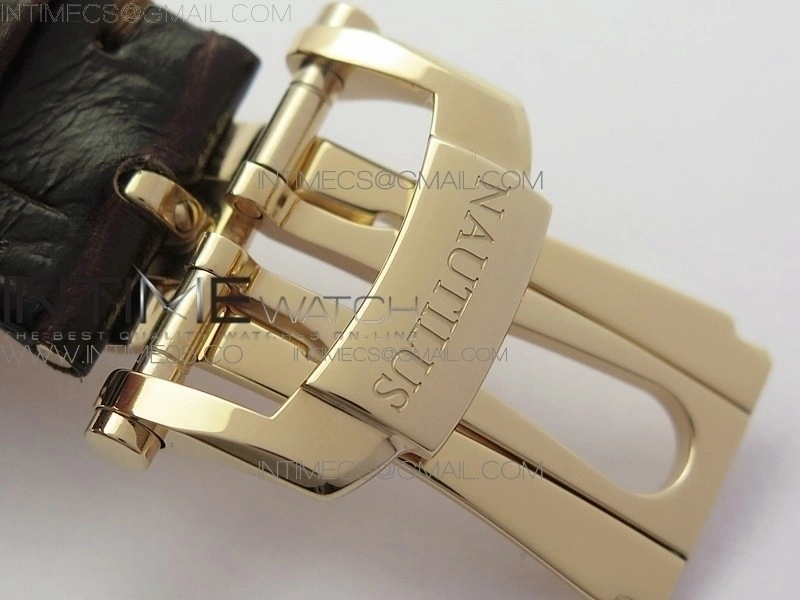 Nautilus 5711 1R PPF V4 1:1 Best Edition White Textured Dial on Brown Leater Strap 324CS