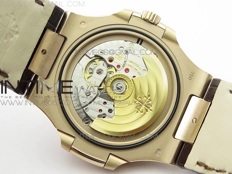 Nautilus 5711 1R PPF V4 1:1 Best Edition White Textured Dial on Brown Leater Strap 324CS