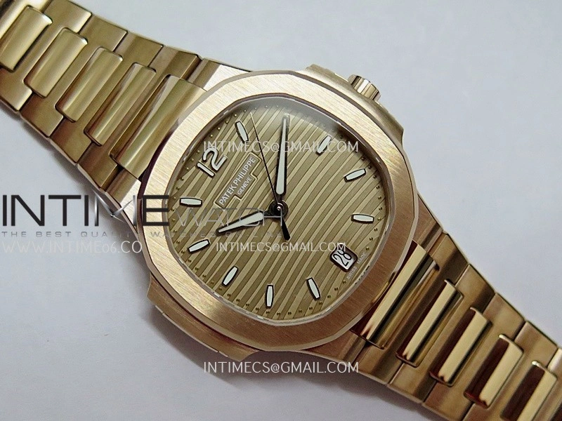Nautilus 7118 Ladies RG DDF 1:1 Best Edition Gold Dial On RG Bracelet Super Clone DD324