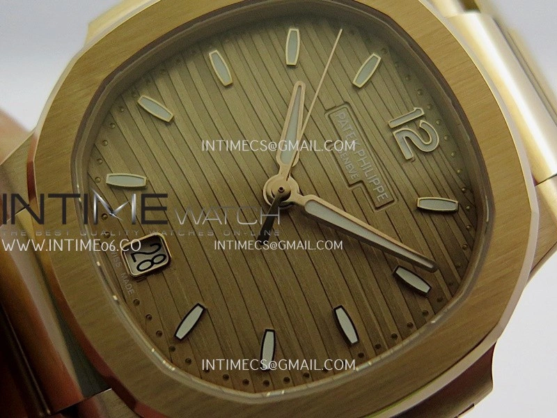 Nautilus 7118 Ladies RG DDF 1:1 Best Edition Gold Dial On RG Bracelet Super Clone DD324