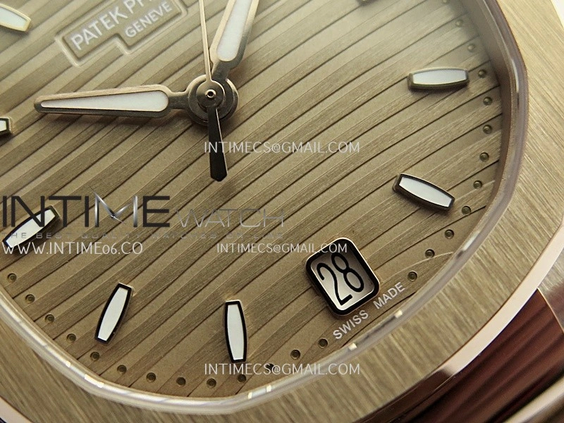 Nautilus 7118 Ladies RG DDF 1:1 Best Edition Gold Dial On RG Bracelet Super Clone DD324