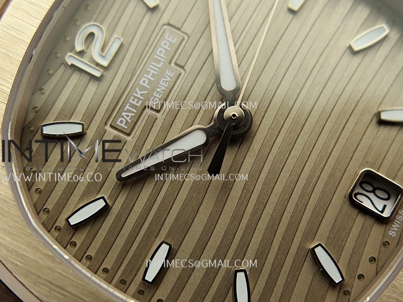 Nautilus 7118 Ladies RG DDF 1:1 Best Edition Gold Dial On RG Bracelet Super Clone DD324