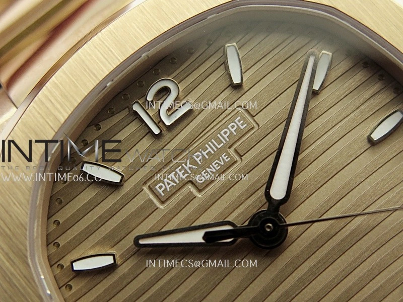 Nautilus 7118 Ladies RG DDF 1:1 Best Edition Gold Dial On RG Bracelet Super Clone DD324
