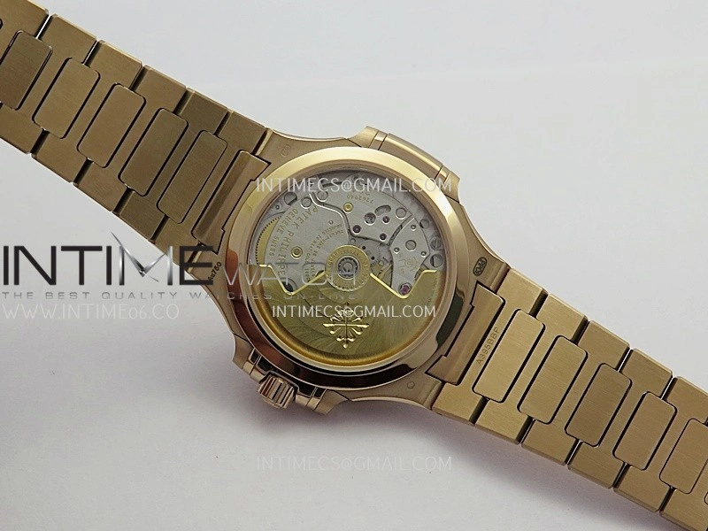 Nautilus 7118 Ladies RG DDF 1:1 Best Edition Gold Dial On RG Bracelet Super Clone DD324