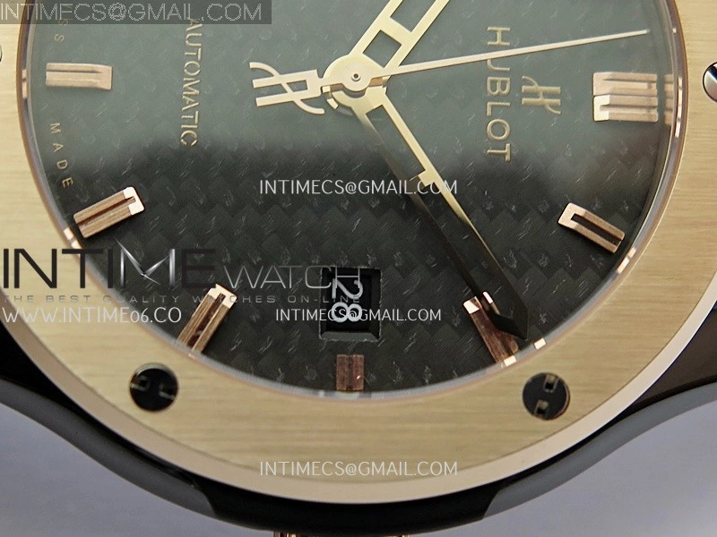 Classic Fusion 42mm Ceramic RG JJZF 1:1 Best Edition Black Carbon Dial On Black Gummy Strap