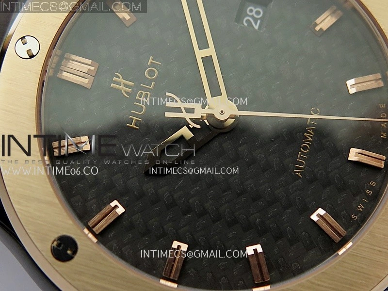 Classic Fusion 42mm Ceramic RG JJZF 1:1 Best Edition Black Carbon Dial On Black Gummy Strap