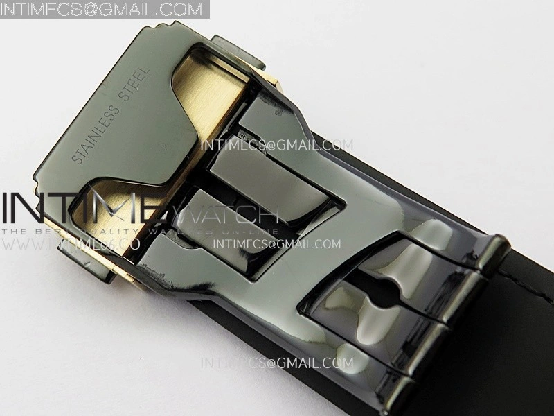 Classic Fusion 42mm Ceramic RG JJZF 1:1 Best Edition Black Carbon Dial On Black Gummy Strap