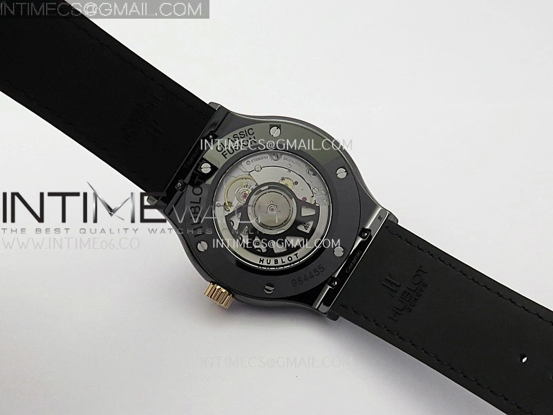 Classic Fusion 42mm Ceramic RG JJZF 1:1 Best Edition Black Carbon Dial On Black Gummy Strap