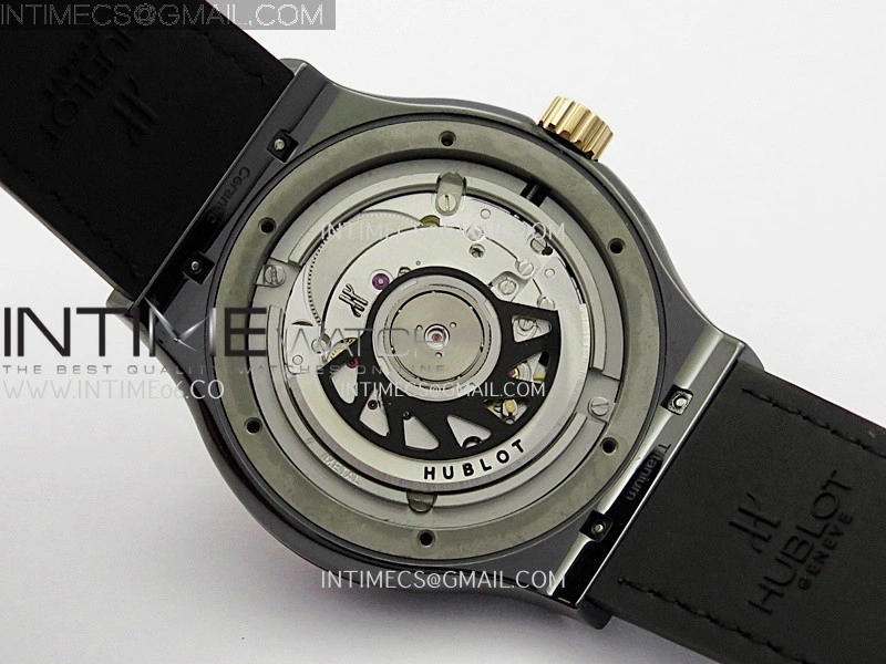 Classic Fusion 42mm Ceramic RG JJZF 1:1 Best Edition Black Carbon Dial On Black Gummy Strap