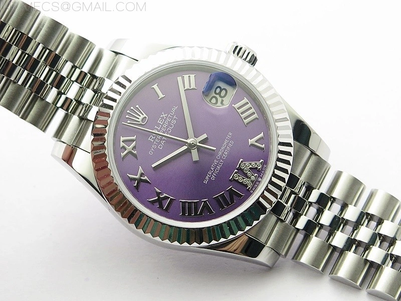 Datejust 31mm 278271 SS BP Best Edition Purple Roman Markers Dial on Jubilee Bracelet