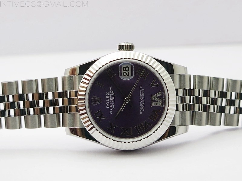 Datejust 31mm 278271 SS BP Best Edition Purple Roman Markers Dial on Jubilee Bracelet