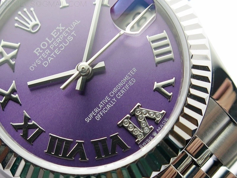 Datejust 31mm 278271 SS BP Best Edition Purple Roman Markers Dial on Jubilee Bracelet