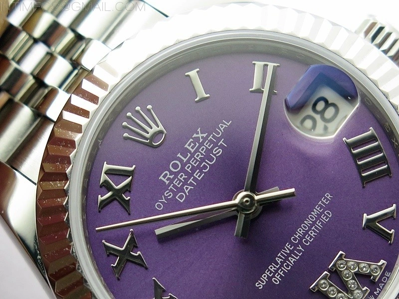 Datejust 31mm 278271 SS BP Best Edition Purple Roman Markers Dial on Jubilee Bracelet