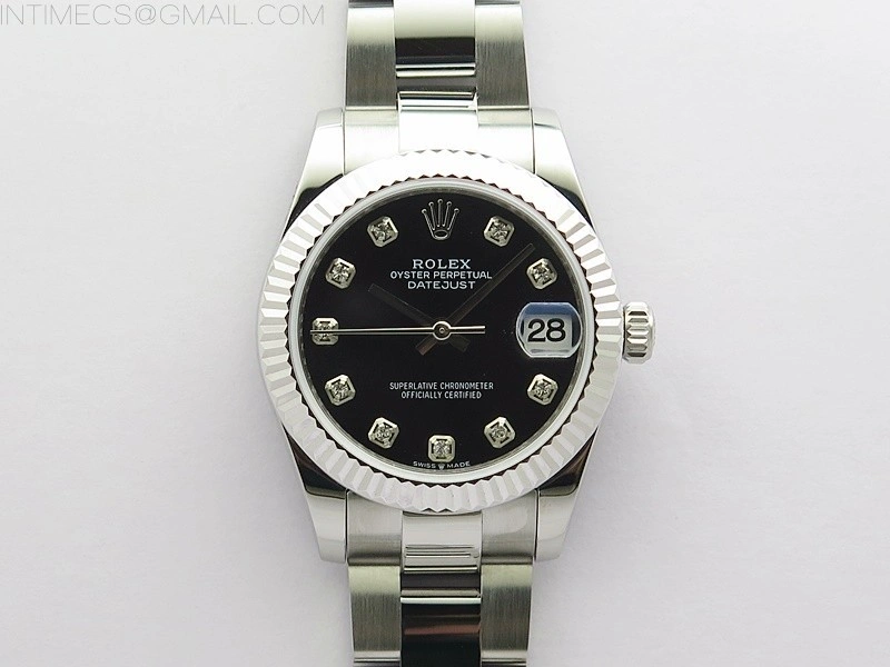 Datejust 31mm 278273 SS BP Best Edition Black Crystal Markers Dial on Oyster Bracelet