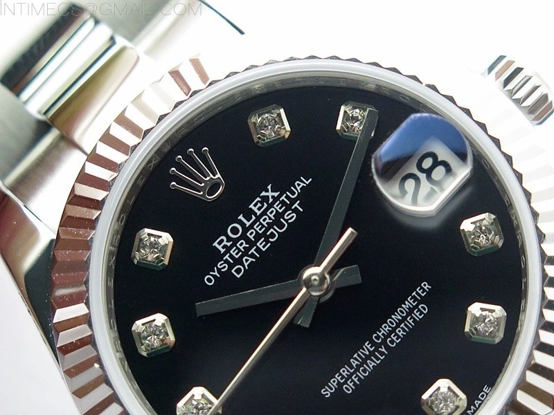 Datejust 31mm 278273 SS BP Best Edition Black Crystal Markers Dial on Oyster Bracelet