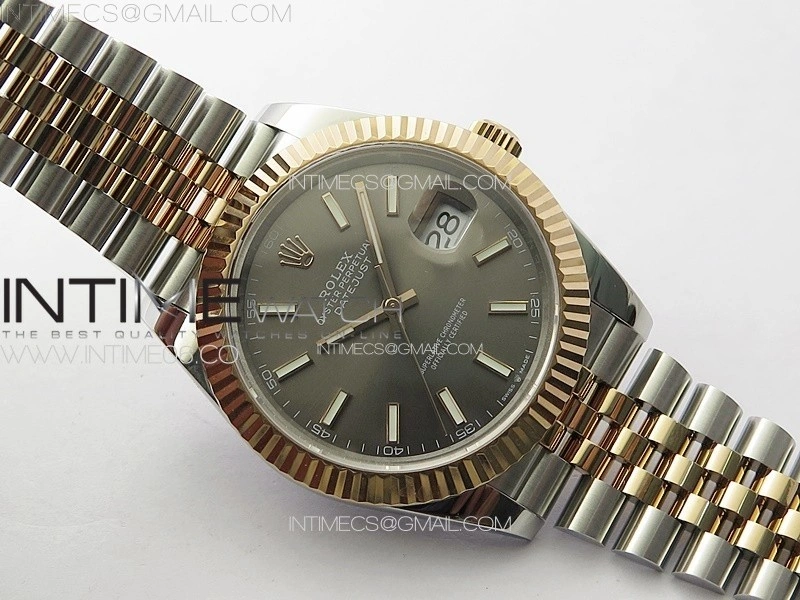 DateJust 41 126331 904L SS RG GMF 1:1 Best Edition Gray Dial On Jubilee Bracelet VR3235