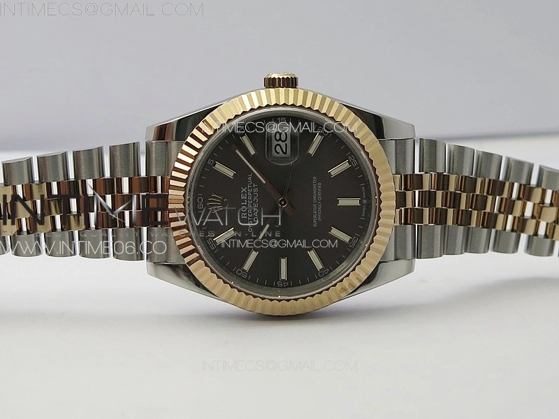 DateJust 41 126331 904L SS RG GMF 1:1 Best Edition Gray Dial On Jubilee Bracelet VR3235