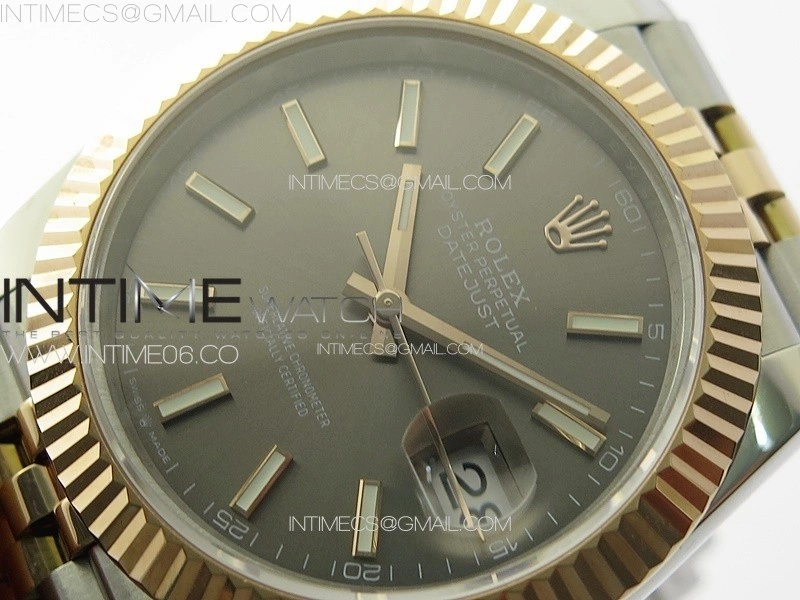 DateJust 41 126331 904L SS RG GMF 1:1 Best Edition Gray Dial On Jubilee Bracelet VR3235