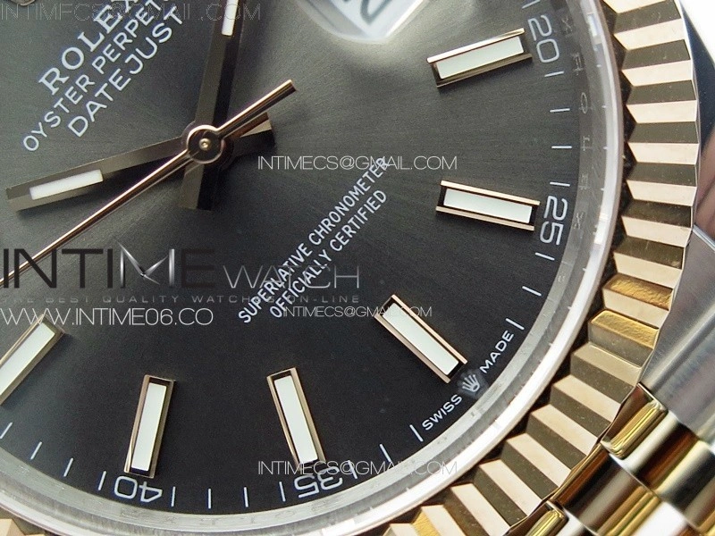 DateJust 41 126331 904L SS RG GMF 1:1 Best Edition Gray Dial On Jubilee Bracelet VR3235