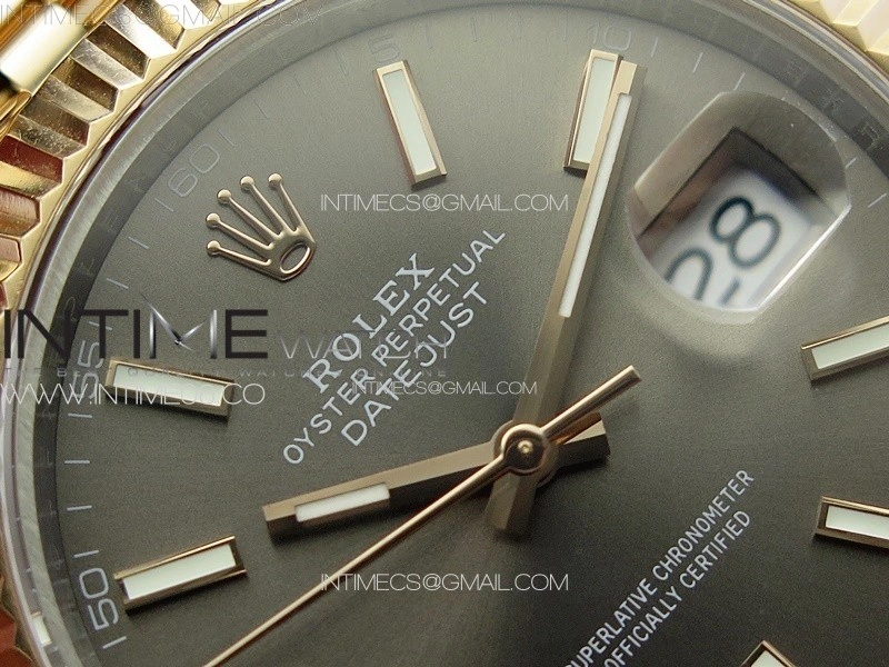 DateJust 41 126331 904L SS RG GMF 1:1 Best Edition Gray Dial On Jubilee Bracelet VR3235