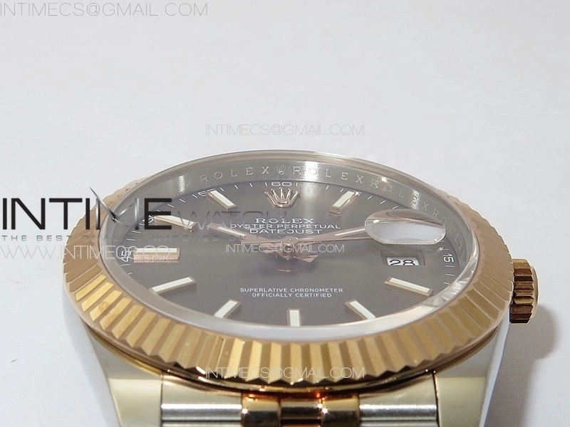 DateJust 41 126331 904L SS RG GMF 1:1 Best Edition Gray Dial On Jubilee Bracelet VR3235