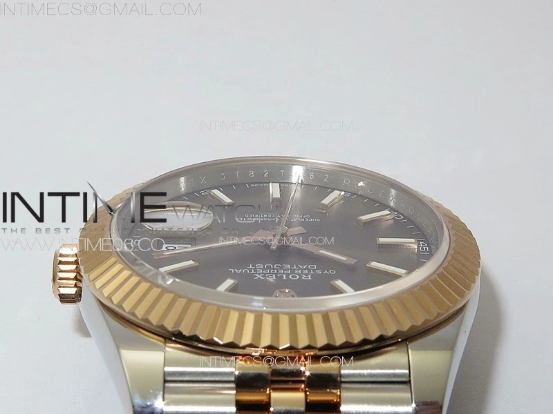 DateJust 41 126331 904L SS RG GMF 1:1 Best Edition Gray Dial On Jubilee Bracelet VR3235