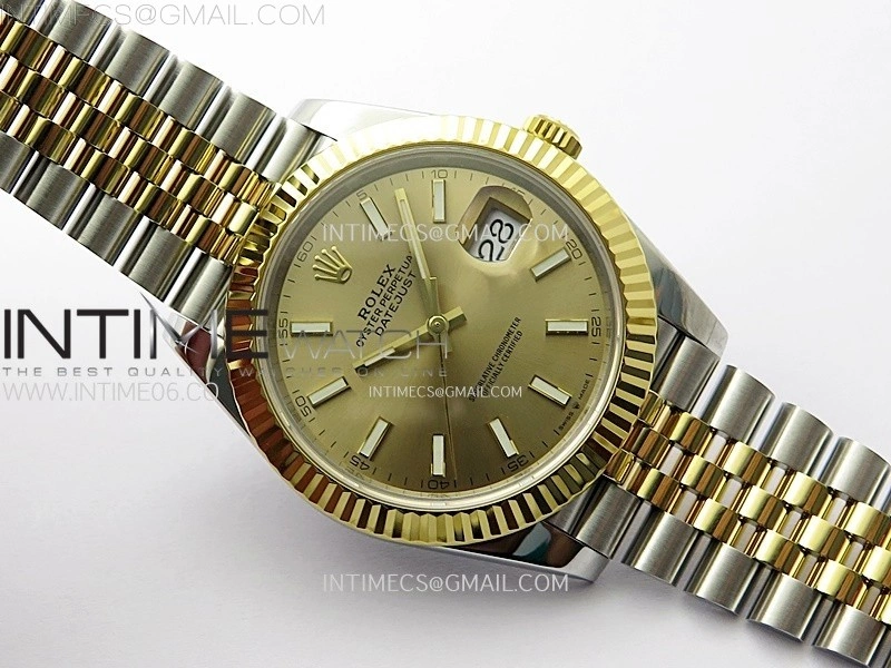 DateJust 41 126333 904L SS YG VSF 1:1 Best Edition Gold Dial on Jubilee Bracelet VS3235