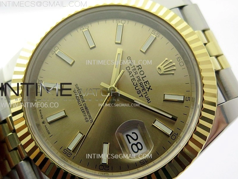 DateJust 41 126333 904L SS YG VSF 1:1 Best Edition Gold Dial on Jubilee Bracelet VS3235