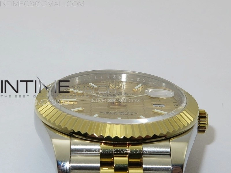 DateJust 41 126334 SS YG GMF 1:1 Best Edition Gold Fluted Dial on SS YG Jubilee Bracelet