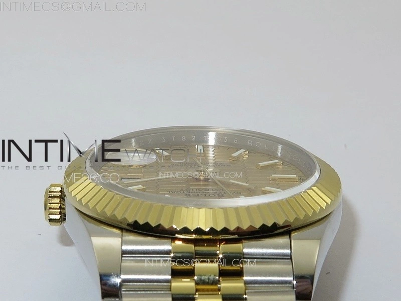 DateJust 41 126334 SS YG GMF 1:1 Best Edition Gold Fluted Dial on SS YG Jubilee Bracelet