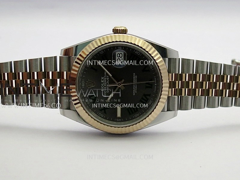 DateJust 41mm 126331 904 SS RG VF 1:1 Gray Dial Roman Marker On Jubilee Bracelet DD3235