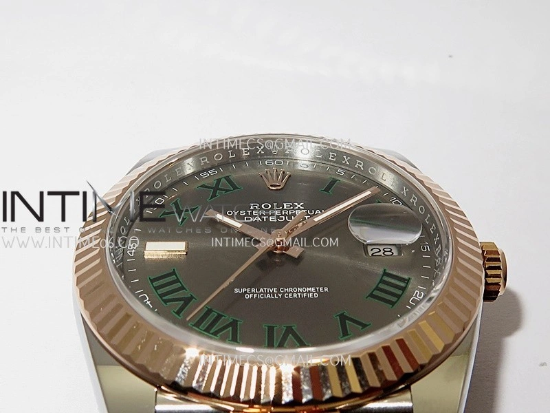 DateJust 41mm 126331 904 SS RG VF 1:1 Gray Dial Roman Marker On Jubilee Bracelet DD3235