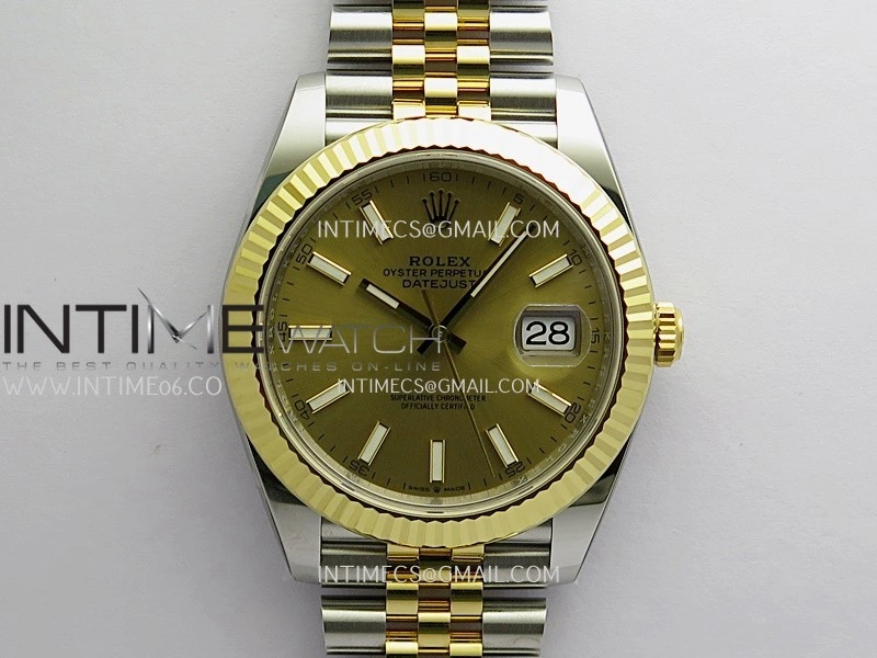 DateJust 41mm 126331 904 SS YG VF 1:1 Gold Dial Stick Marker On Jubilee Bracelet DD3235