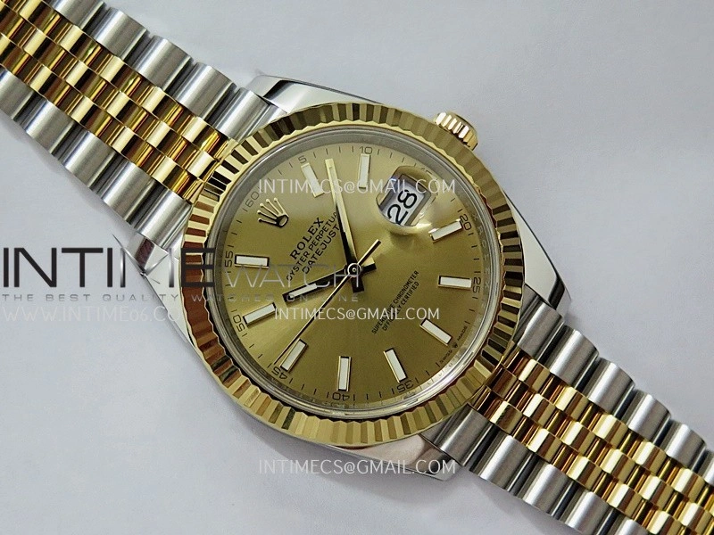 DateJust 41mm 126331 904 SS YG VF 1:1 Gold Dial Stick Marker On Jubilee Bracelet DD3235