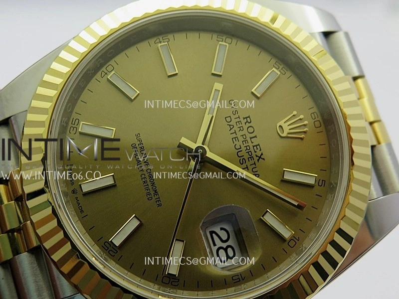 DateJust 41mm 126331 904 SS YG VF 1:1 Gold Dial Stick Marker On Jubilee Bracelet DD3235