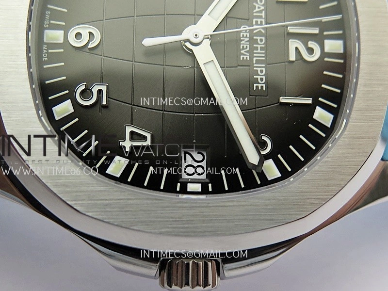 Aquanaut 5167 SS DDF 1:1 Best Edition Black Dial On Blue Rubber Strap Super Clone DD324