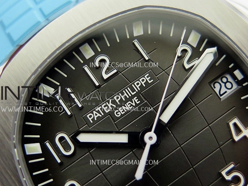 Aquanaut 5167 SS DDF 1:1 Best Edition Black Dial On Blue Rubber Strap Super Clone DD324